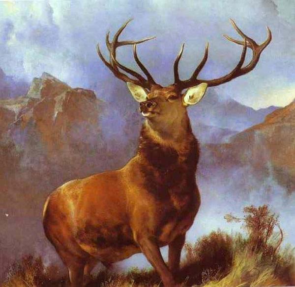 Sir edwin henry landseer,R.A. Monarch of the Glen by Sir Edwin Landseer oil painting picture